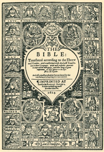 „Titulní stránka ženevské bible“, 1614, 1943. od Unbekannt
