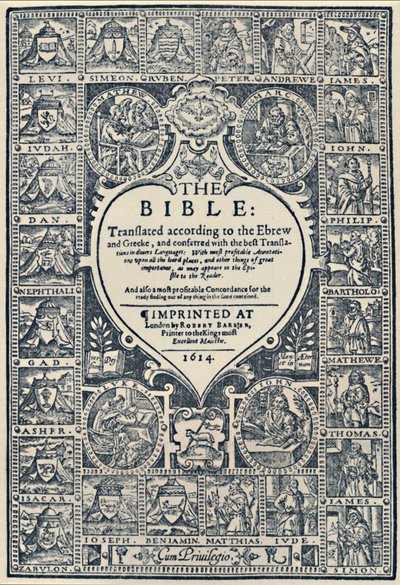 Titulní strana Ženevské bible, 1614, 1947 od Unbekannt