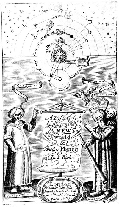 Titulní strana Rozpravy o novém světě a jiné planetě od Johna Wilkinse, 1683 od Unbekannt