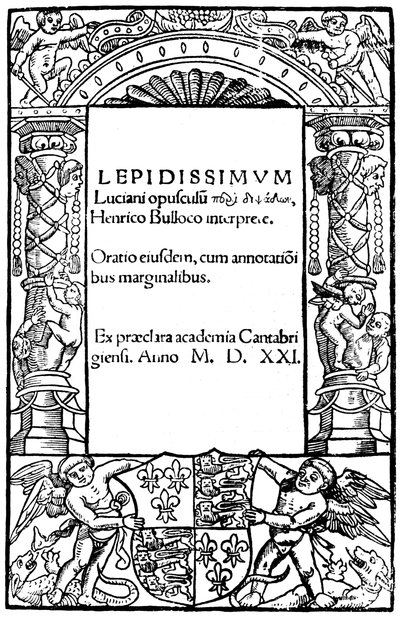 Titulní list Luciana, 1521, 1893 od Unbekannt