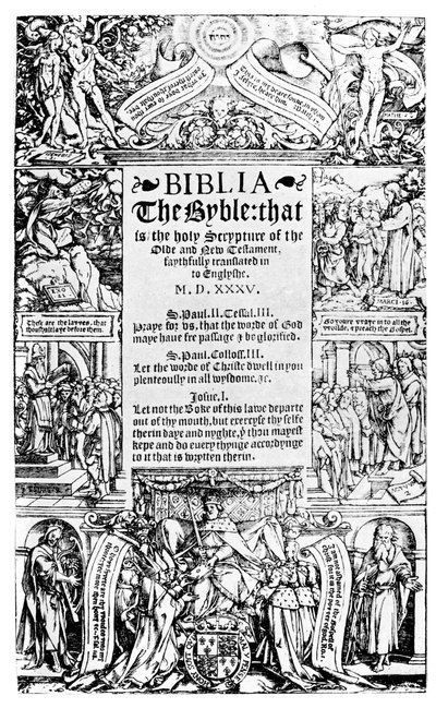 Titulní strana Coverdale Bible, 1535 1926 od Unbekannt