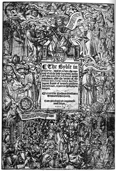 Titulní strana Velké bible, 1539, 1893 od Unbekannt