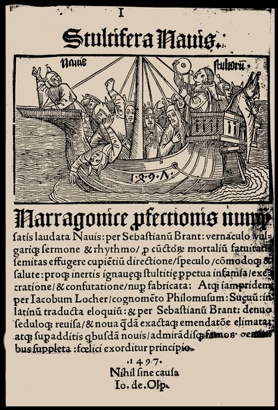 Titulní strana knihy Ship of Fools od Sebastiana Branta, 1497. od Unbekannt