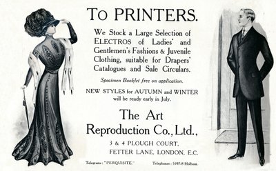 Do tiskáren - reklama The Art Reproduction Co., Ltd, 1909. od Unbekannt