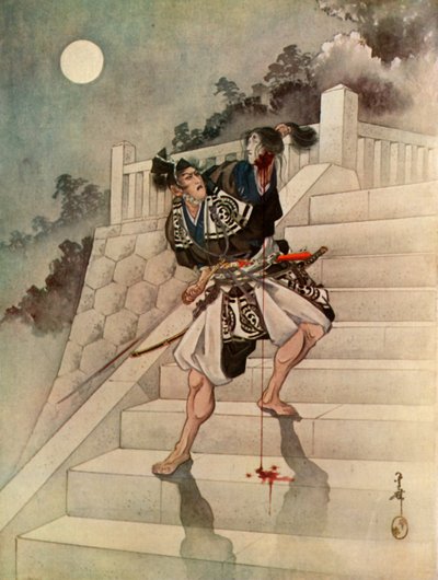 K jeho nevýslovné hrůze...měsíční světlo odhaluje hlavu Kesy - jeho lásky!, 1919. od Unbekannt