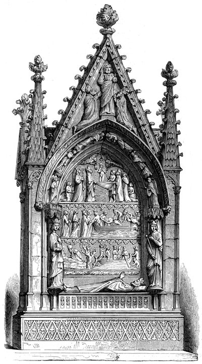 Hrob Dagoberta I. 603-689, merovejského krále, Basilisque Saint-Denis, 1849 od Unbekannt