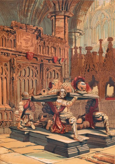 Hrobka sira Francise Verea ve Westminsterském opatství, c1845, 1864 od Unbekannt