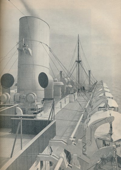 Top Deck of the Strathmore s moderními záchrannými čluny, 1936 od Unbekannt