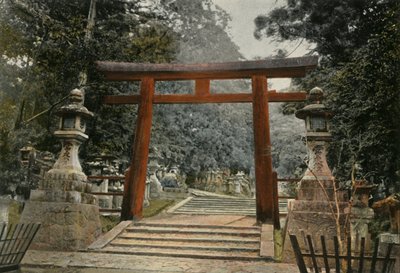 Tori DUn Temple Shinto, Tori at a Shinto Temple, 1900. od Unbekannt
