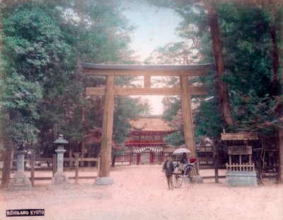 Torii, shrine gate, Nishigamo, Kyoto, Japan od Unbekannt