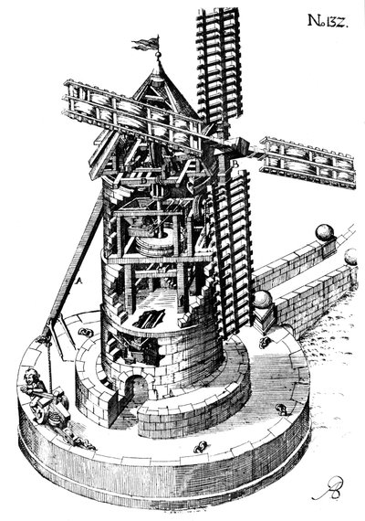 Věžový mlýn, 1620 od Unbekannt