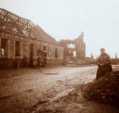 Radnice v Ablain-Saint-Nazaire, severní Francie, c1914-c1918. od Unbekannt