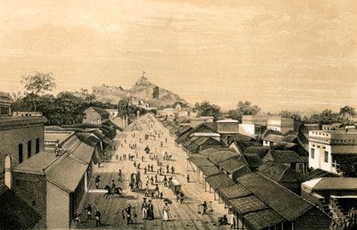 Město a pevnost Trichinopoly, Indie, 1847 od Unbekannt