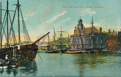Radnice a přístaviště, Great Yarmouth, Norfolk, c1905 od Unbekannt