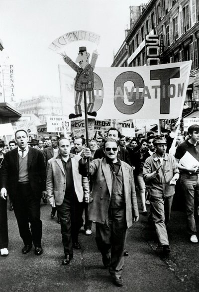 Odborový pochod, Paříž, 1968. od Unbekannt