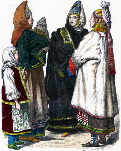 Tradiční ruský kostým, c1850 od Unbekannt