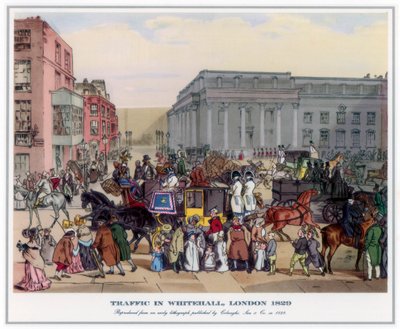 Provoz ve Whitehall, Londýn, 1829 od Unbekannt