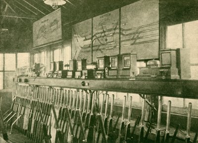 Schéma pohybu vlaku v Signal-Box, Metropolitan Railway, 1930. od Unbekannt