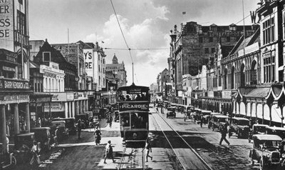 Tramvaj na West Street, Durban, Jižní Afrika od Unbekannt