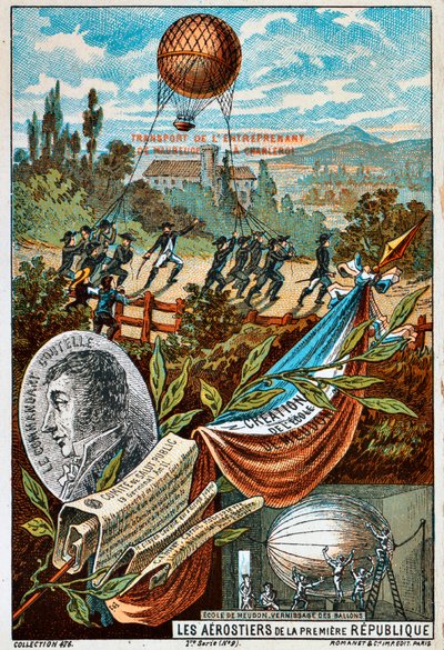 Přeprava balónu Entreprenant z Mauberge do Charleroi, 1794 1890. od Unbekannt