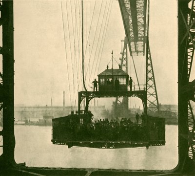 Cestující auto, Transporter Bridge, Middlesborough, c1930. od Unbekannt
