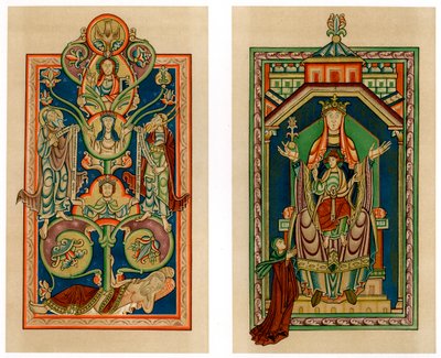 Strom Jesseho a Panny a dítěte na trůn, c1130-1140 od Unbekannt