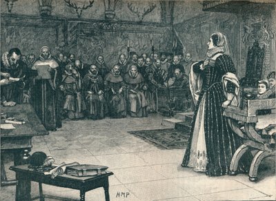 Proces s Mary Queen of Scots na zámku Fotheringhay, 1586 1905. od Unbekannt