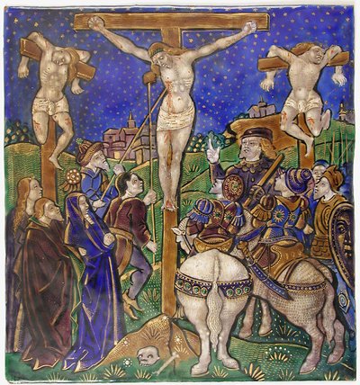 Triptych Panel s Ukřižováním, francouzština, začátek 16. století. od Unbekannt