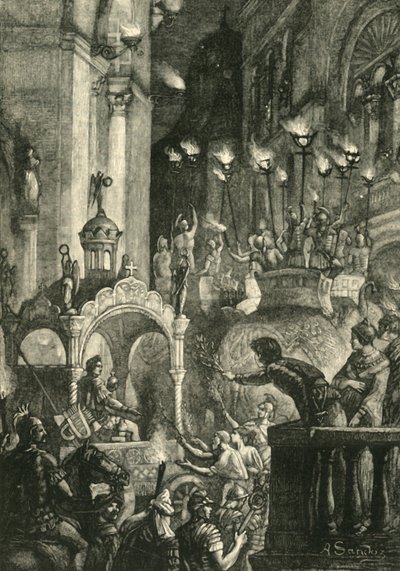 Herakleův triumf v Konstantinopoli, 629 n. l., 1890. od Unbekannt