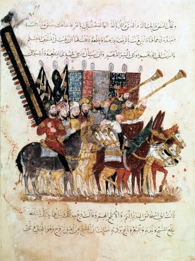 Vojsko jezdců na náboženském obřadu, c1240 od Unbekannt
