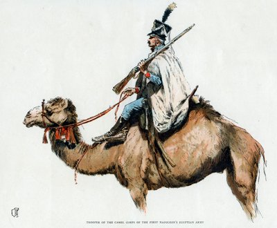 Voják velbloudího sboru první Napoleonovy egyptské armády, 90. léta 18. století 20. století od Unbekannt