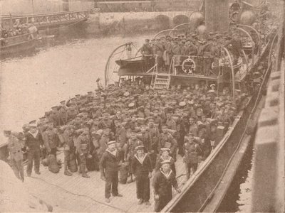 Vojska na palubě transportu pod Lamanšským průlivem, c1915 1928 od Unbekannt
