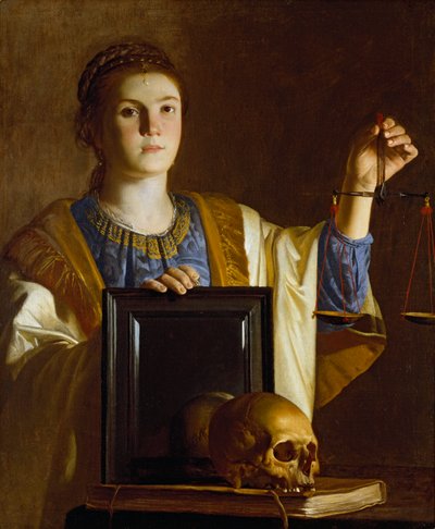 Truth presenting a Mirror to the Marnost of the World, c1620-1630 od Unbekannt