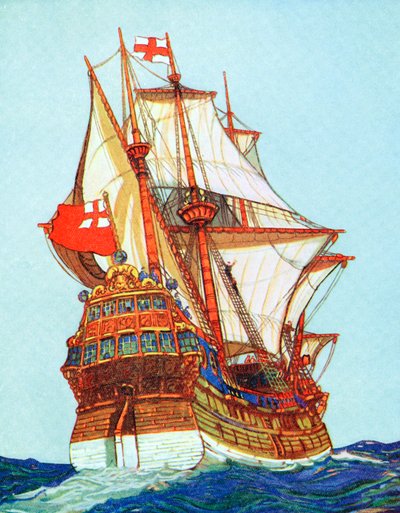Tudorská loď typu používaného lupiči a průzkumníky, 15.–16. století od Unbekannt