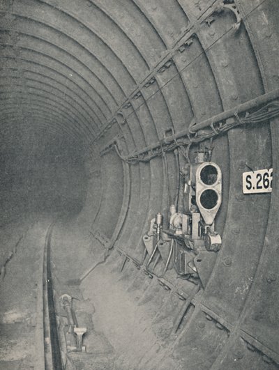 Tunelový signál a automatické zastavení vlaku. Londýnské podzemní dráhy, 1926 od Unbekannt