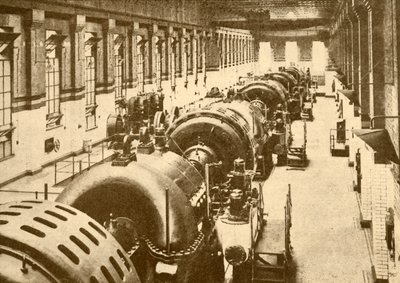 Turbo-generátory v Neasden Power House, Metropolitan Railway, 1930. od Unbekannt