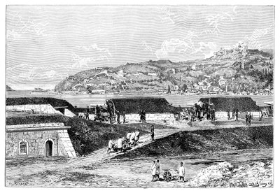 Turecké baterie a vstup do Bosporu u Černého moře, Turecko, 1895 od Unbekannt