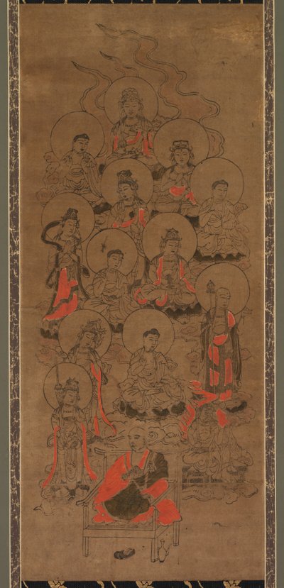 Dvanáct Buddhů a Kobo Daishi Jusanbutsu, konec 17. století. od Unbekannt