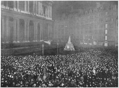Dvanáct hodin na Silvestra před katedrálou svatého Pavla, Londýn, c1902 1903 od Unbekannt