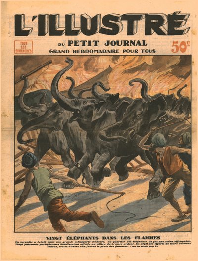 Dvacet slonů v plamenech, 1932. od Unbekannt