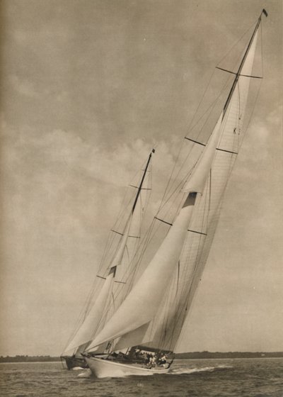 Dvě slavné jachty ve vzrušující soutěži, 1936 od Unbekannt