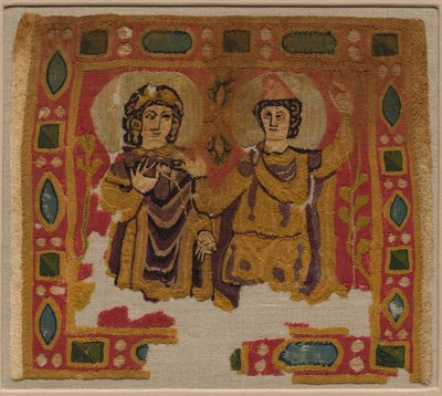 Dvě figury orámované drahokamovým okrajem, 450-550. od Unbekannt