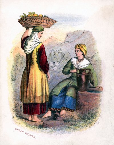 Dvě řecké ženy, c1809 od Unbekannt