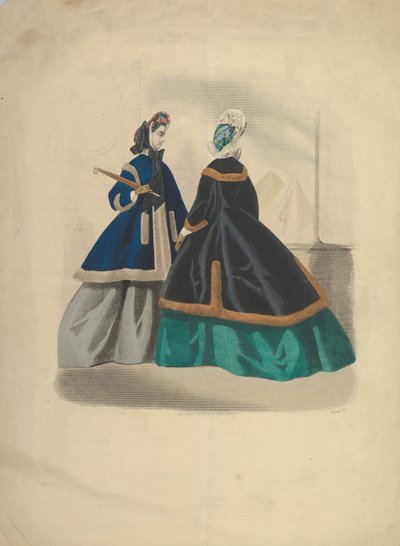 Dvě ženy na sobě kabáty, 1863-64. od Unbekannt
