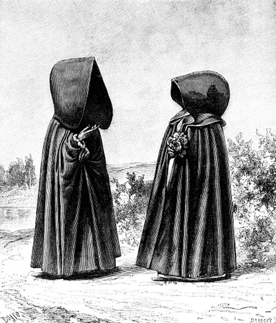 Dvě ženy v kápích z portugalského Faialu a španělského San Miguelu, 1900 od Unbekannt