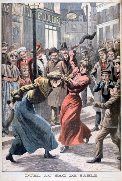 Dvě ženy bojující s pytli s pískem, 1903 od Unbekannt