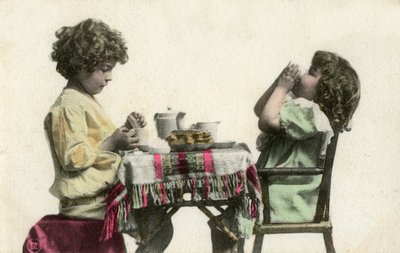 Dvě malé děti, konec 19. nebo začátek 20. století od Unbekannt