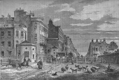 Tyburn Turnpike, Westminster, Londýn, 1820 1878 od Unbekannt