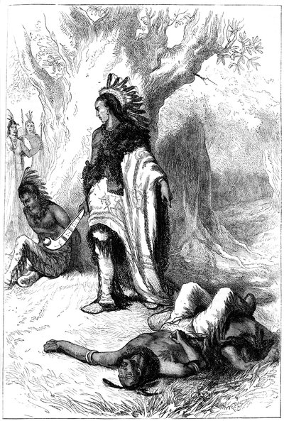 Uncas a Miantonomoh, 1643 c1880 od Unbekannt
