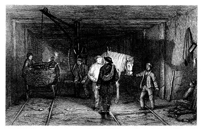 Podzemní scéna v uhelném dole, 1860 od Unbekannt
